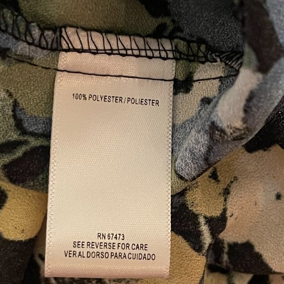 NWT Bleeker 126 22W Dress - Black with soft muted Blues & Greens with Yellow - Picture 16 of 16